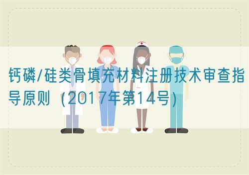 钙磷/硅类骨填充材料注册技术审查指导原则（2017年第14号）(图1)