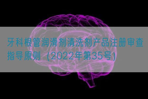 牙科根管润滑剂清洗剂产品注册审查指导原则（2022年第35号）(图1)