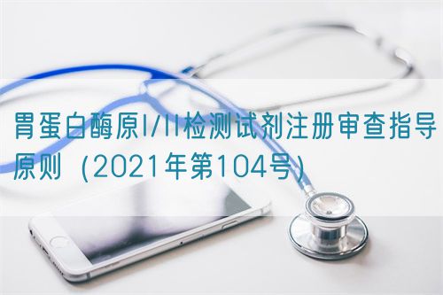 胃蛋白酶原I/II检测试剂注册审查指导原则（2021年第104号）(图1)